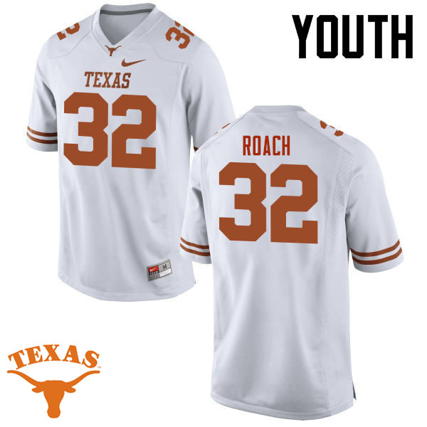 Youth #32 Malcolm Roach Texas Longhorns College Football Jerseys-White